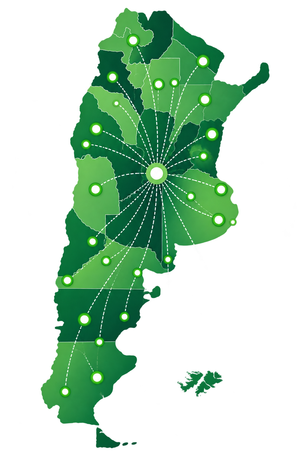 Cobertura nacional de Red Ecológica Argentina